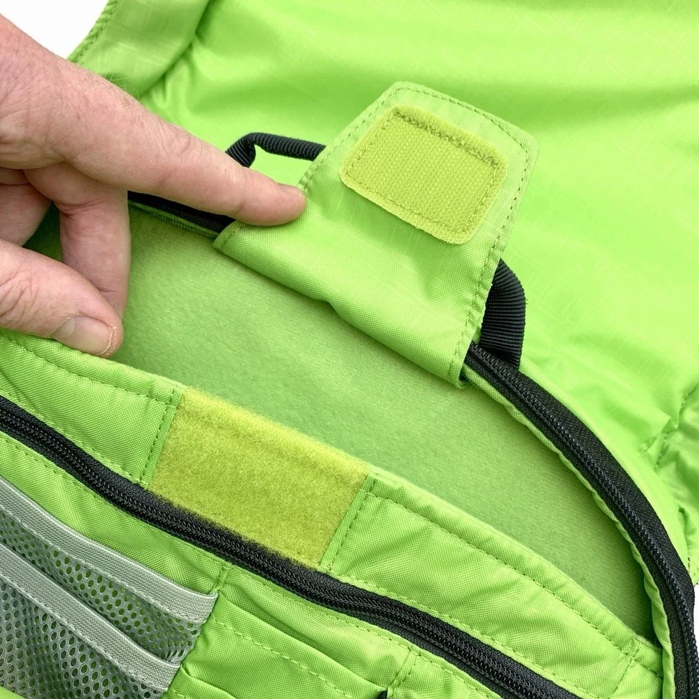 OSPREY Pixel Port Backpack Black w/ Green Lining Laptop Bag, w Osprey Logo